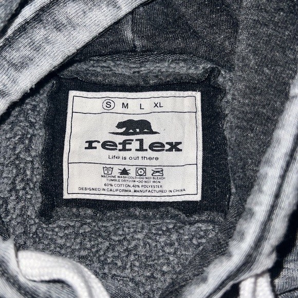 🔆 Heathered gray Venice beach California hooded sweater shirt size S - Picture 4 of 5